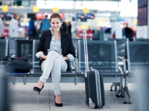 Woman travelling - airport